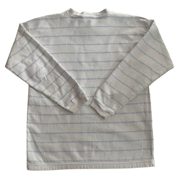 Vintage 80s-90s Gitano Floral Stripe Graphic Pullover Top White - Picture 2 of 5